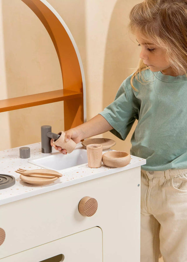 wooden play kitchen