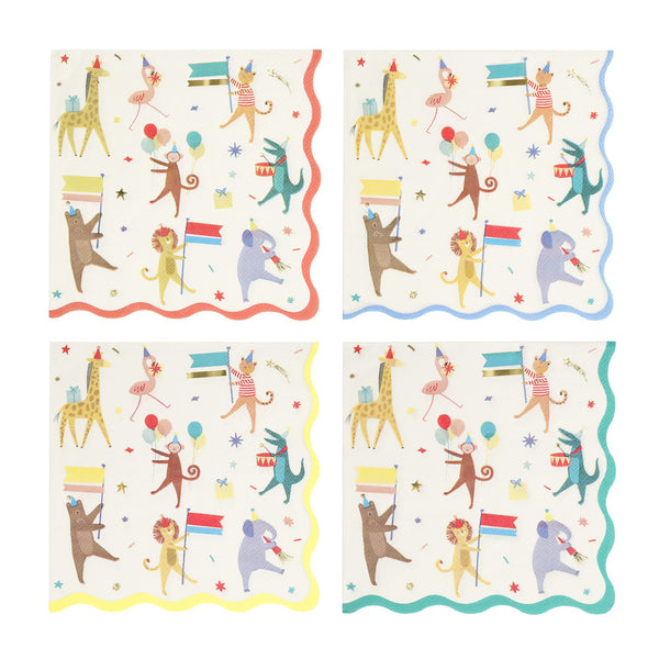 Animal Parade Napkins (16x)