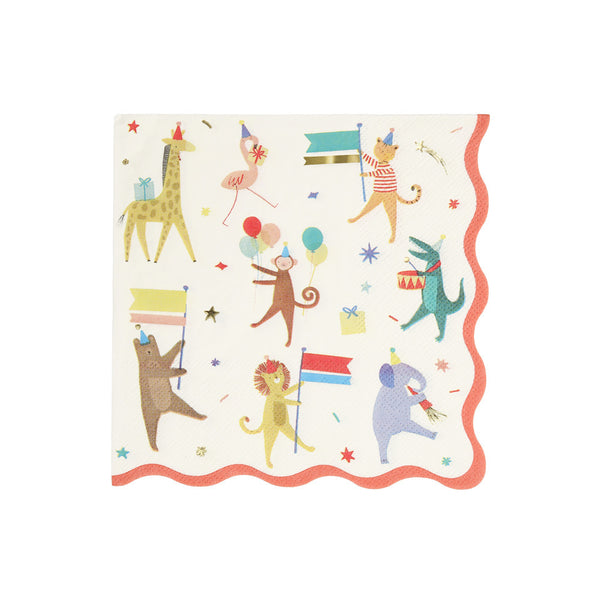 Animal Parade Napkins (16x)