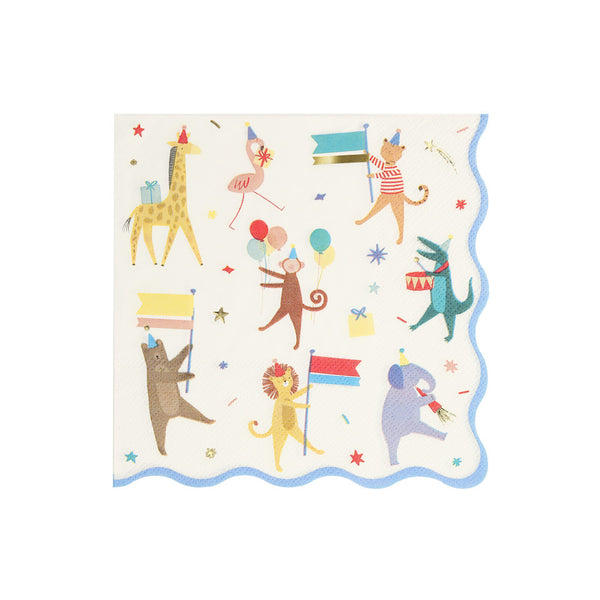 Animal Parade Napkins (16x)
