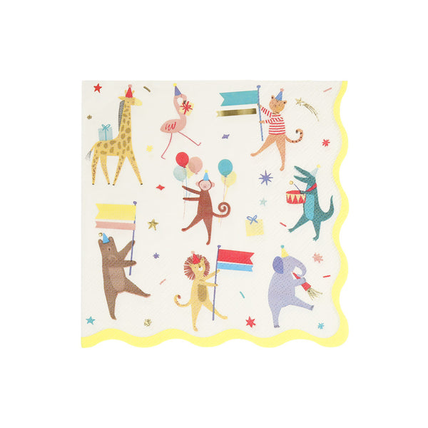 Animal Parade Napkins (16x)