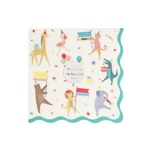 Animal Parade Napkins (16x)