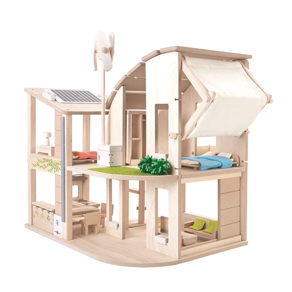 Eco-style dollhouse with furniture