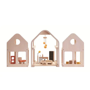 PlanToys Slide N Go Puppenhaus von oben betrachtet