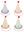 Pastel Party Hats (x8)