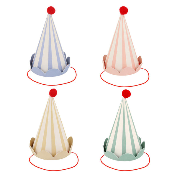 Pastel Party Hats (x8)