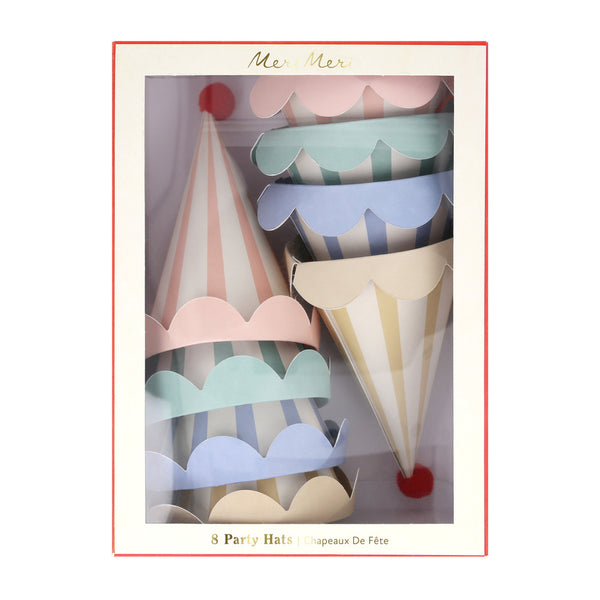 Pastel Party Hats (x8)