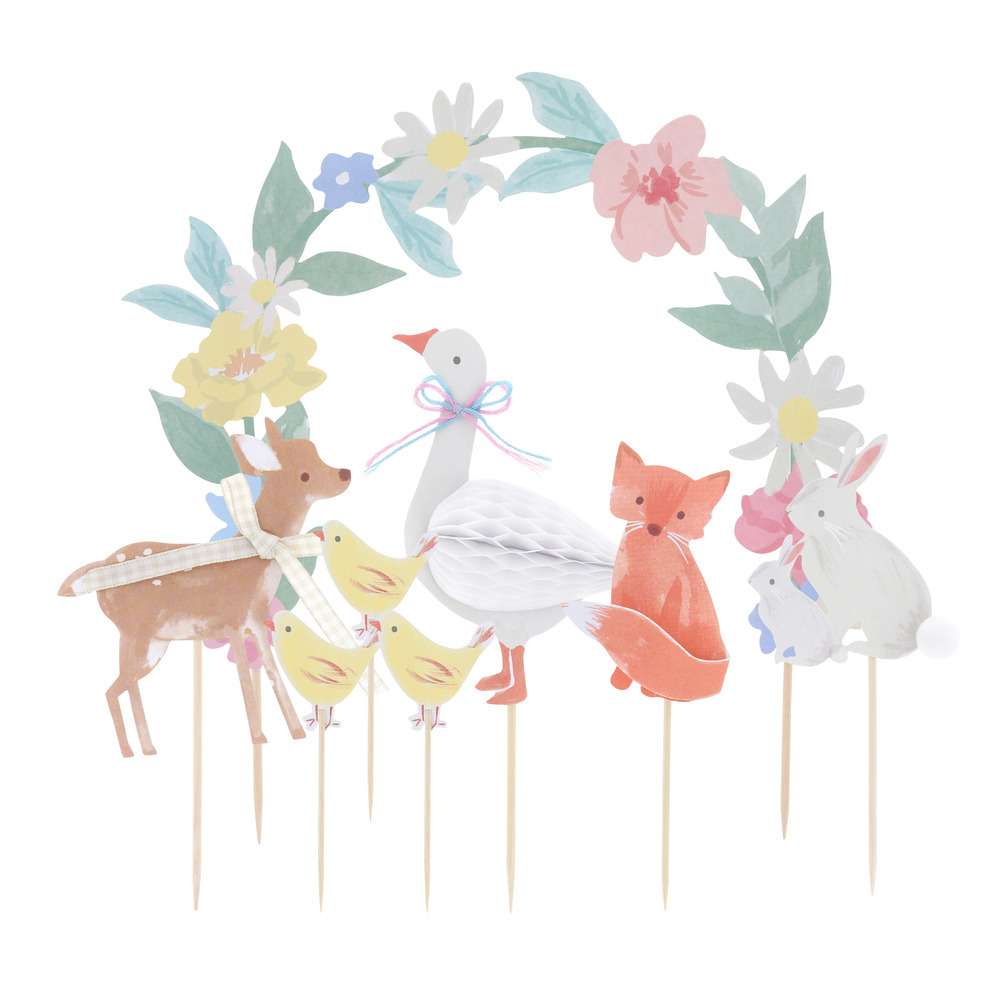 Meri Meri Little Animals Cake Topper auf der Torte