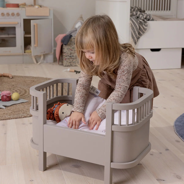 Sebra Doll Bed + Mattress Jetty Beige