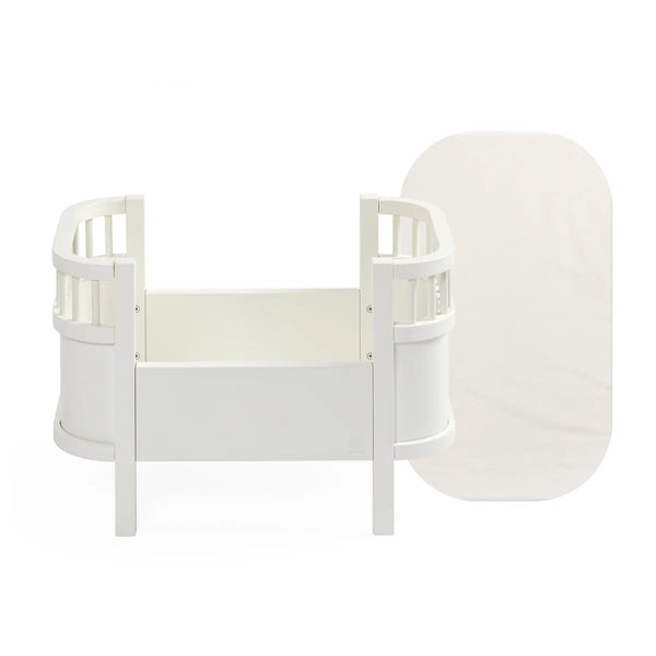 Sebra Doll Bed + Mattress Classic White
