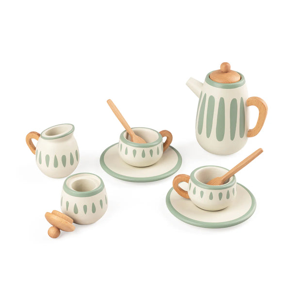 Wooden tea set