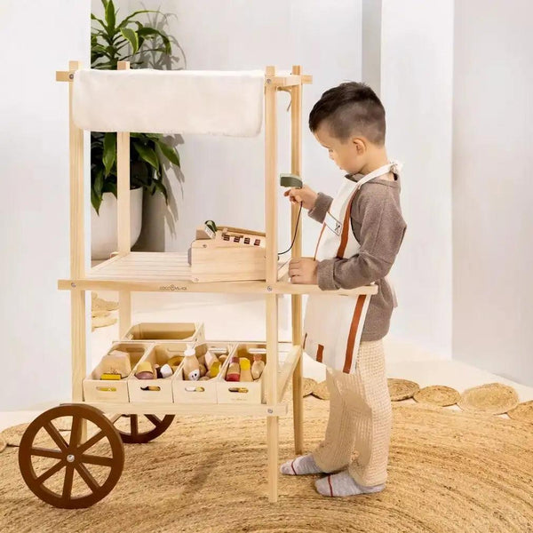 Wooden play market stall