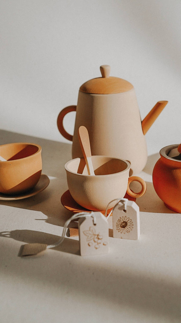 Wooden Citrus Tea Set
