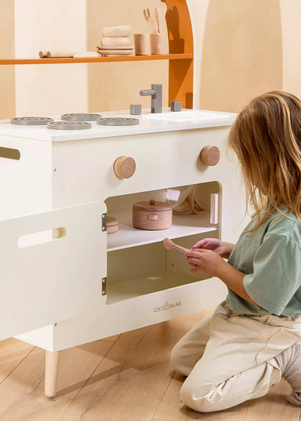 wooden play kitchen