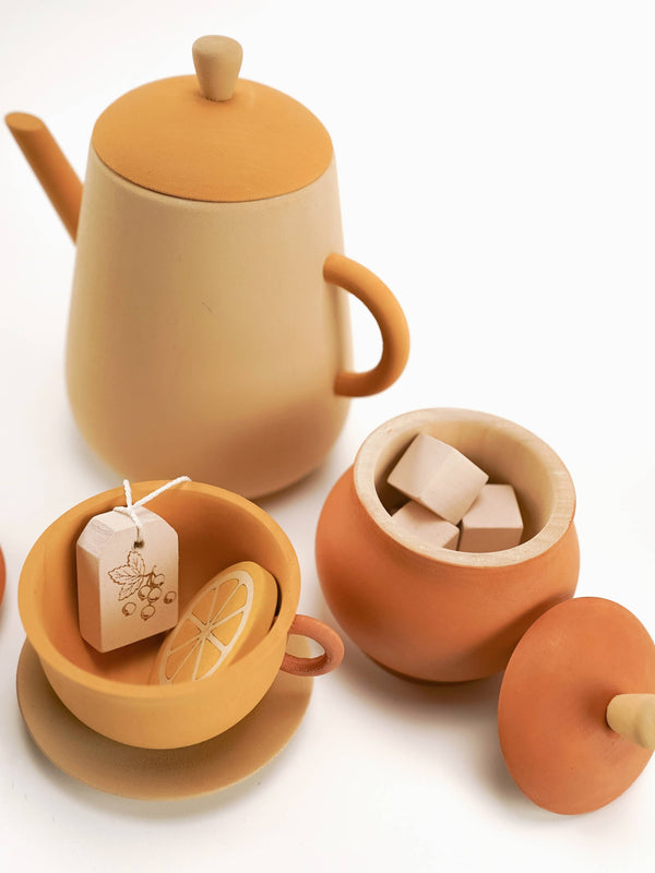 Wooden Citrus Tea Set