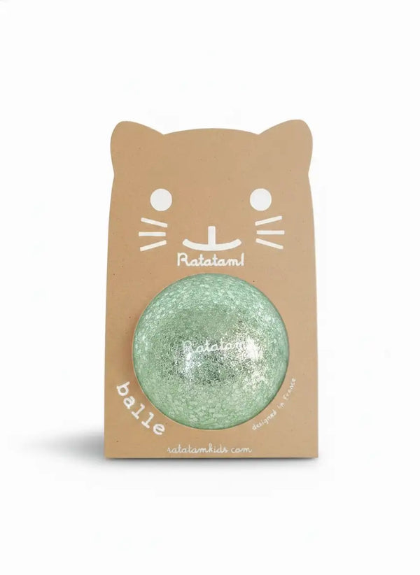 Glitzerball Katze Mint (10 cm)