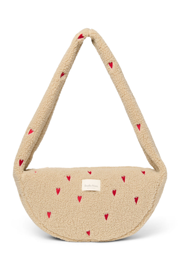Ecru Teddy Hearts Mini Cross Body Bag