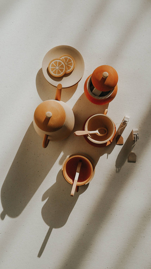 Wooden Citrus Tea Set