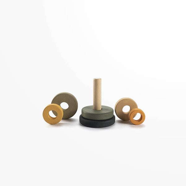 Mini wooden ring stacker jungle