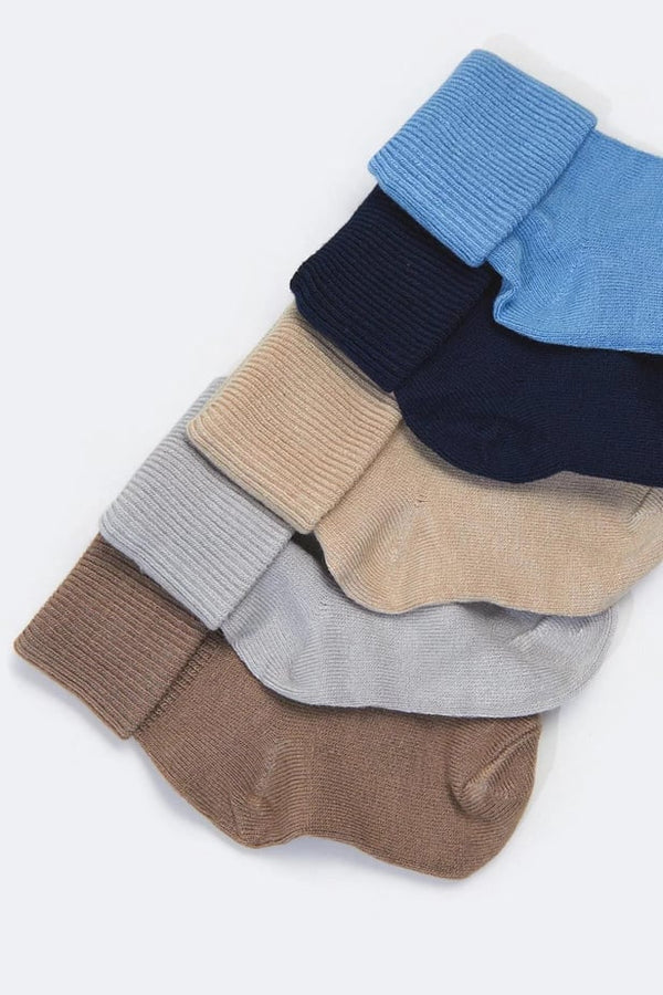 5-Pack Bamboo Baby Socks Blue boxed