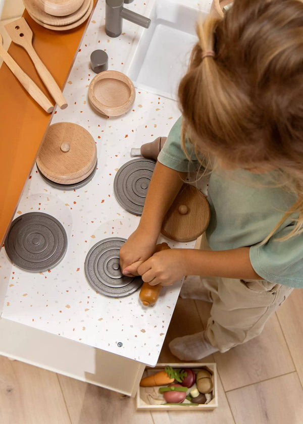 wooden play kitchen