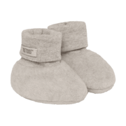 Merino Baby Booties Footies Camel Melange