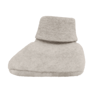 Footies Babyschuhe von Huttelihut in Camel Melange, Rückansicht