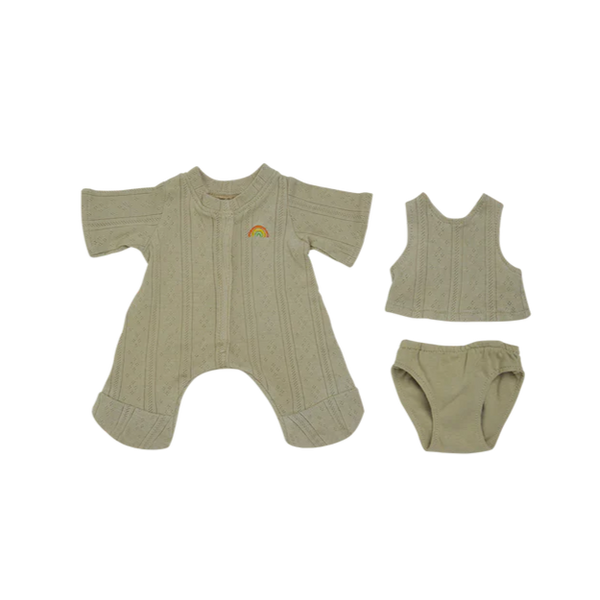Dinkum Doll Pointelle PJ Set Sage