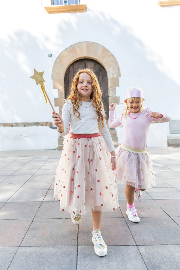 Célestine Long Skirt with Hearts