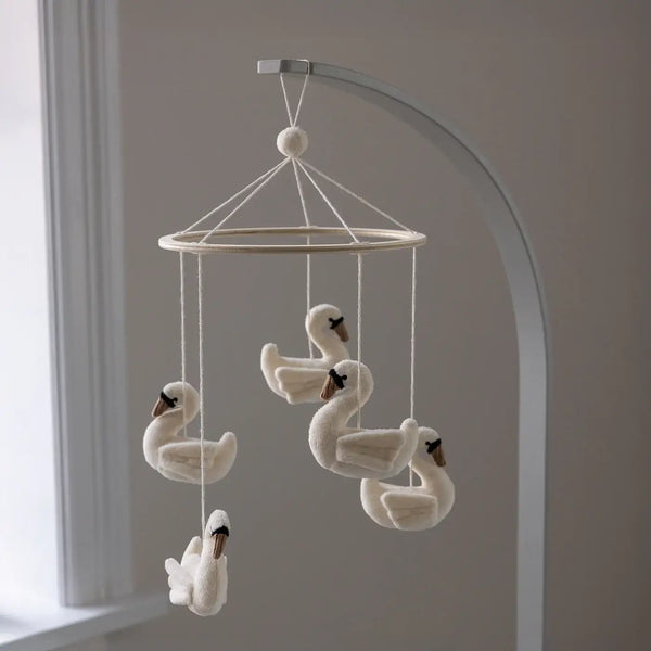 Baby mobile swans 