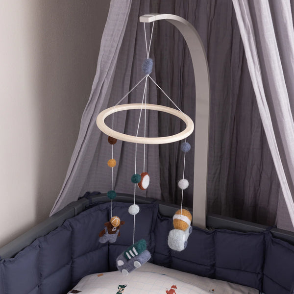 Wooden mobile holder Elephant Grey 