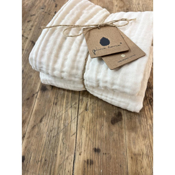 Kadera 4-lagige Mulltücher Cream (2-Pack)