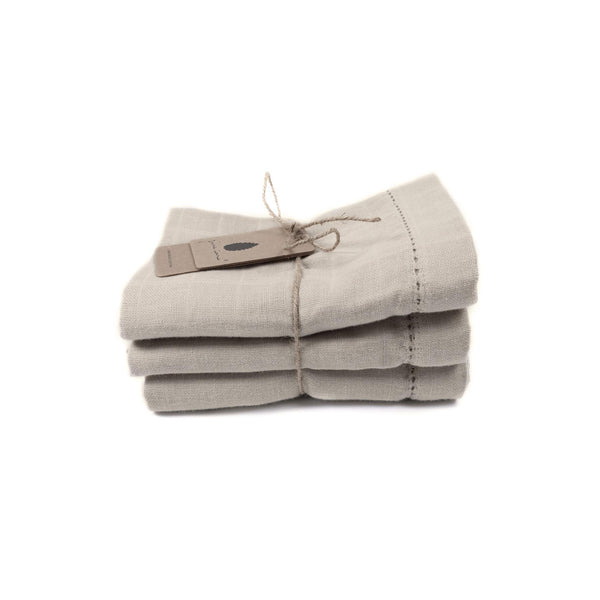 Edith 3-pack of muslin cloths Oatmeal