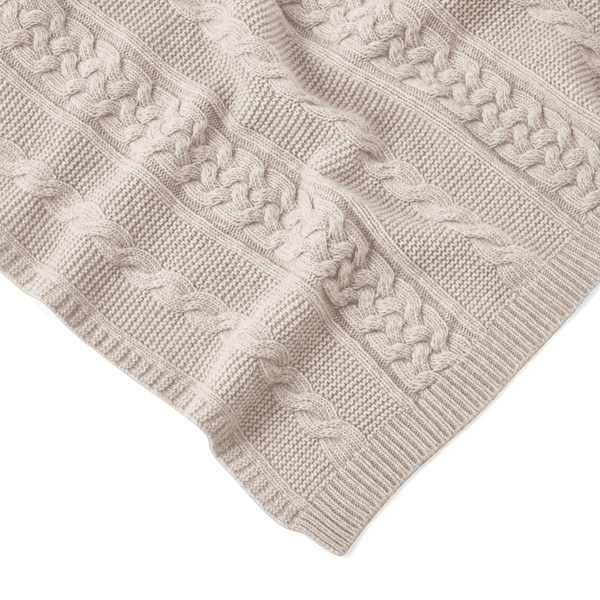 Knitted Baby Blanket Oat