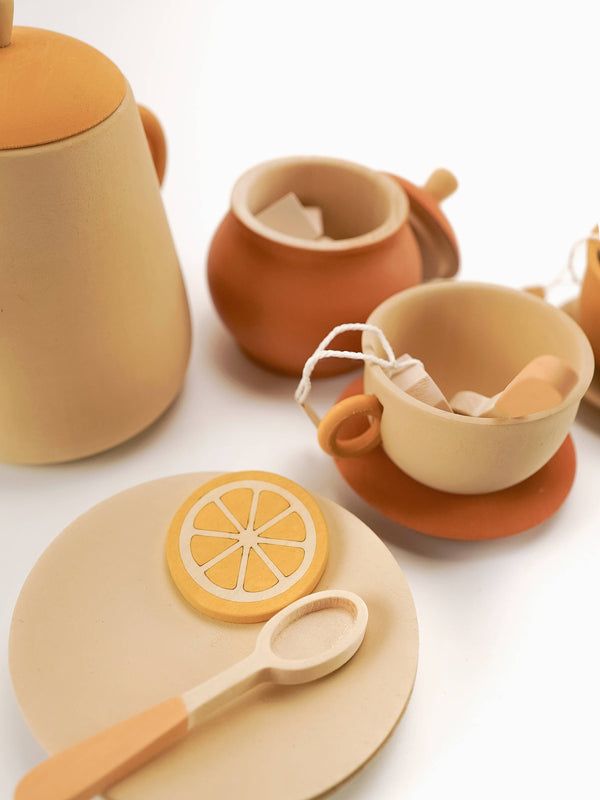 Wooden Citrus Tea Set