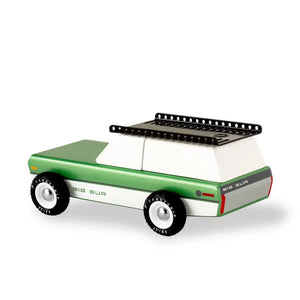 Candylab Toys Big Sur Pick-up grün, Detail der Holzräder