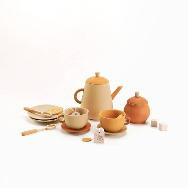 Wooden Citrus Tea Set