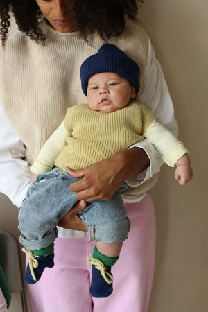 Hoher Schaft der Hvid Babyschuhe Blue Grass