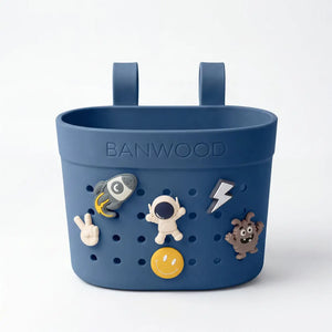 Banwood Fahrradkorb Deep Sea Seitenansicht