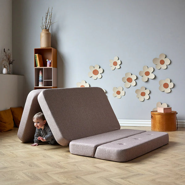 KK Foldable Play Sofa - Rose w. Rose