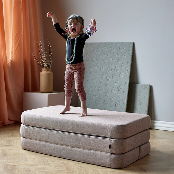 KK Foldable Play Sofa - Rose w. Rose