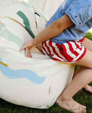 Bay Big Waves von Dear April mit Tragegriff, 85 × Ø 70 cm