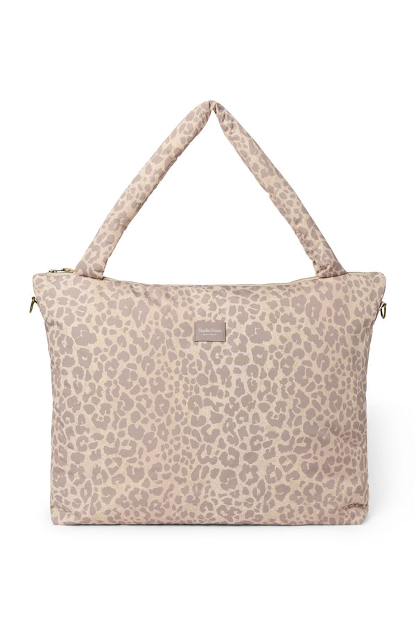 Puffy Diaper Bag Beige Leopard