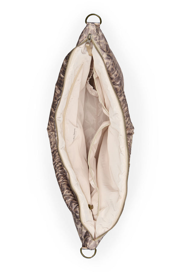 Puffy Diaper Bag Beige Leopard