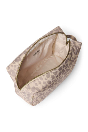 Studio Noos Puffy Necessaire Beige Leopard aus Baumwolle
