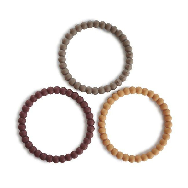 Silicone bracelet teething ring Berry/Marigold/Khaki