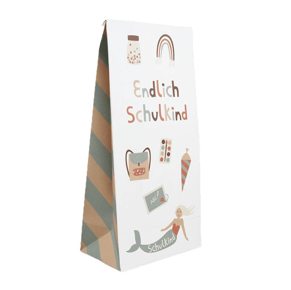 ava&yves Papiergeschenktüte Endlich Schulkind Meerjungfrau | Geschenkverpackung | Beluga Kids