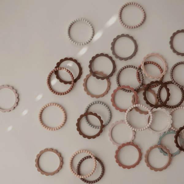 Silicone bracelet teething ring Berry/Marigold/Khaki