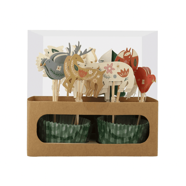 Meri Meri Folk Woodland Cupcake Set | Partydeko | Beluga Kids