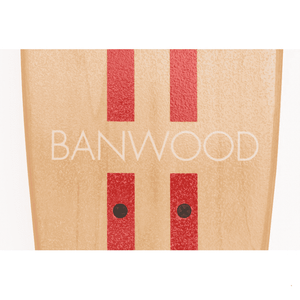 Banwood Skateboard Red Stripes – Griptape-Oberfläche